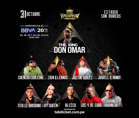 Festival Halloween Don Omar Lima 2022 san Marcos