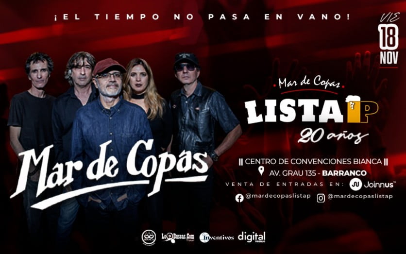 Mar de Copas 20 años lista P concierto