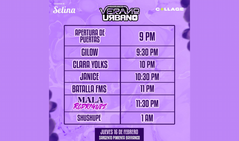 horarios mala rodriguez lima 2023