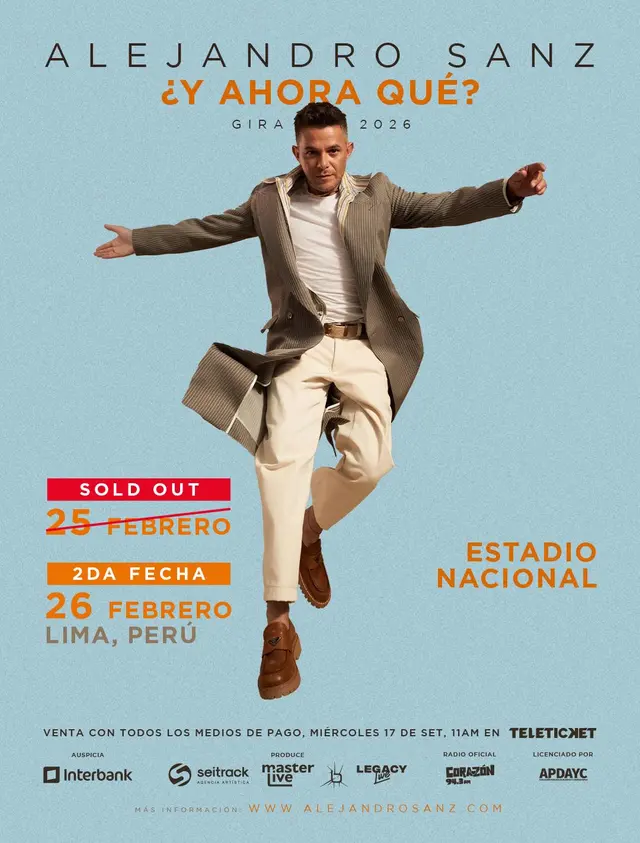 Alejandro Sanz en Lima 2026