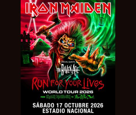 Banner Iron Maiden en Lima 2026