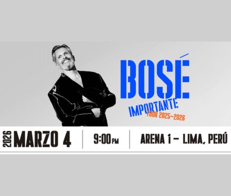 Banner Miguel Bosé en Lima 2026