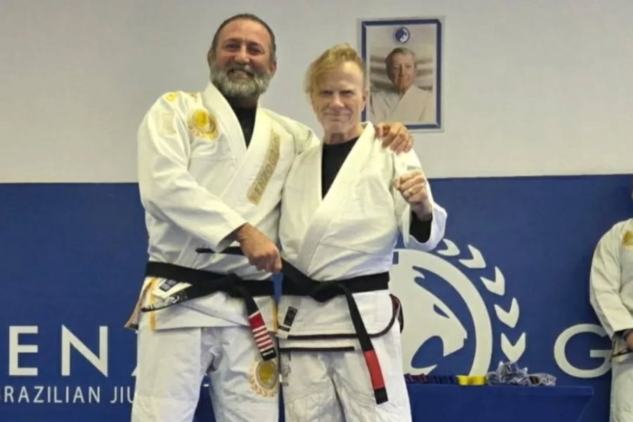Dave Mustaine con su entrenador de Jiu-Jitsu