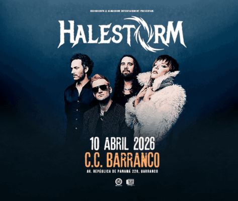 Banner Halestorm en Lima 2026