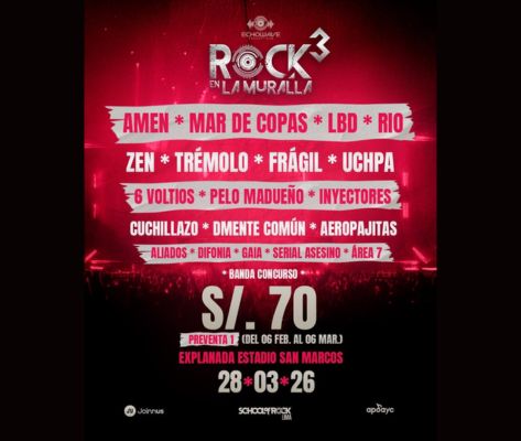 Banner Rock en la Muralla 3 en Lima 2026
