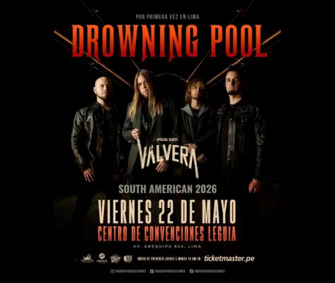 Banner Drowning Pool en Lima 2026