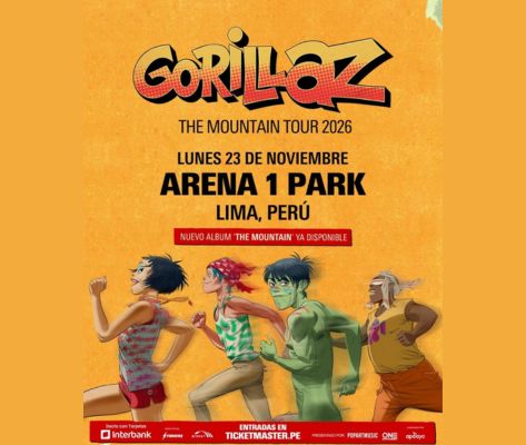 Banner Gorillaz en Lima 2026