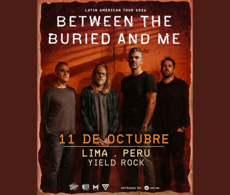 Banner Between the Buried and Me en Lima 2026