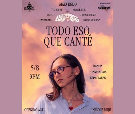 Banner Maya Endo presenta Todo eso que canté en La Noche