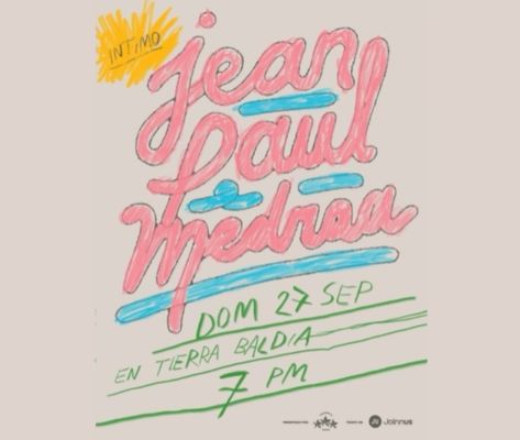 Banner Jean Paul Medroa Acústico en Tierra Baldía